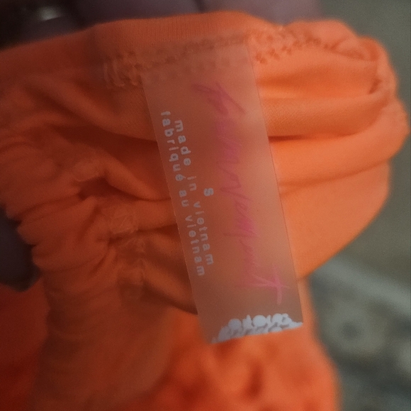 FREE PEOPLE FP Movement Shirr Enough Tank Neon Coral. Size Small NWT - Picture 6 of 9